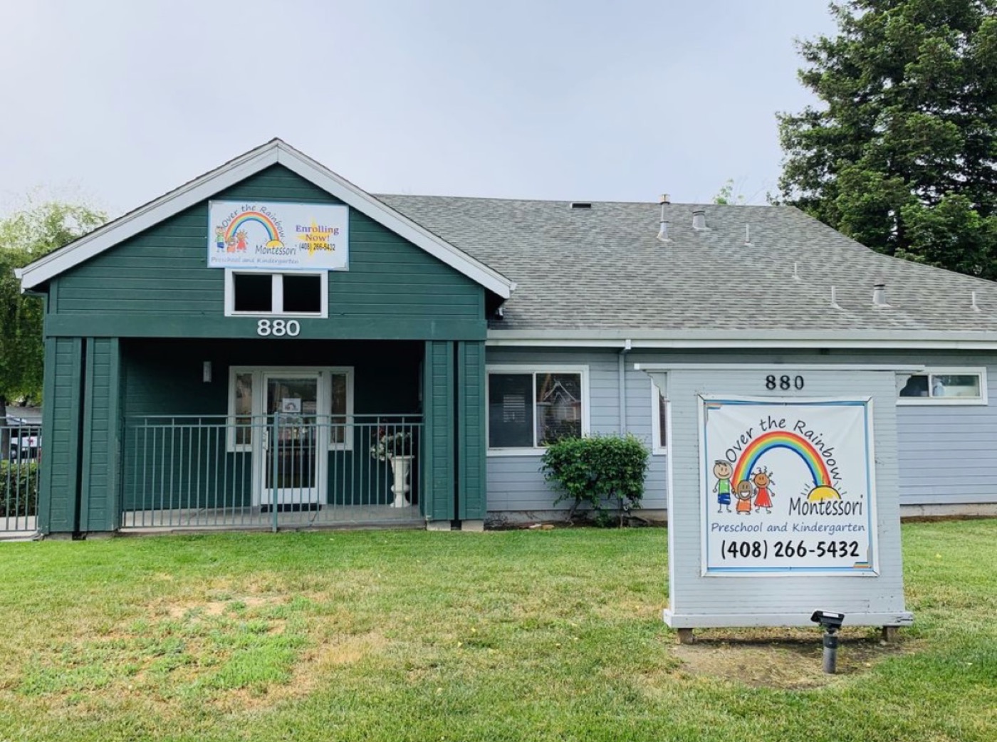Over the Rainbow Montessori school building at 880 Hillsdale Avenue in San Jose